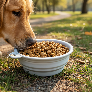 Prenosna zložljiva posoda za pse – Modra
